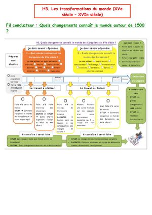 Cours H3 Le Xve (4e)