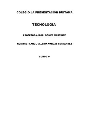 Trabajo De Tecnologia 7a
