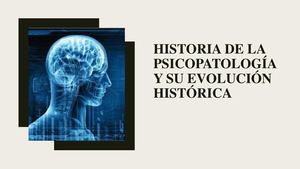 Historia De La Psicopatología Y Su Evolución Histórica