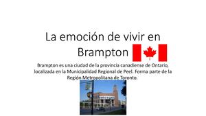 La Emoción De Vivir En Brampton