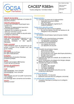 PG001 DA P084 CACES R383m Initiales - Toutes Catégories 30 Jours