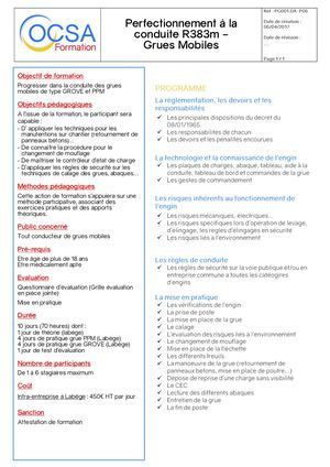 Pg001 Da P06 Perfectionnement à La Conduite R383m Grues Mobiles