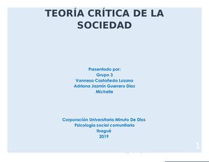 Cartilla Teoría Crítica Escuela Frankfurt
