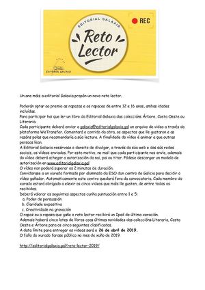 Reto lector Galaxia 2019