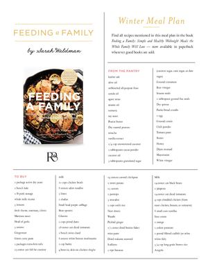 Feeding A Family Meal Plan