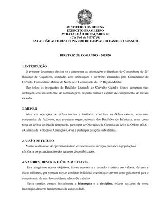 Diretriz Cmdo 25 Bc