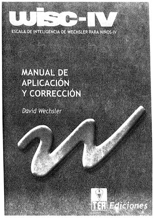 363379526 Wisc Iv Manual De Aplicacion Y Correccion Tea