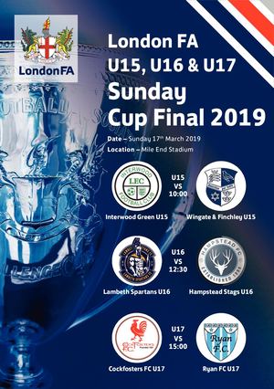 London FA U15 U17 Sunday Cup Final Programme V1
