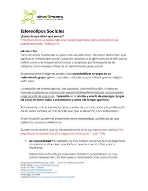 003 Estereotipos Sociales Sin Extremos