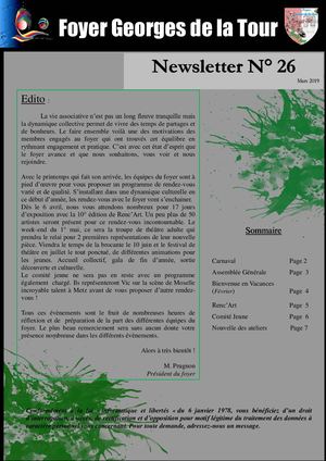 News 26 Mars 19