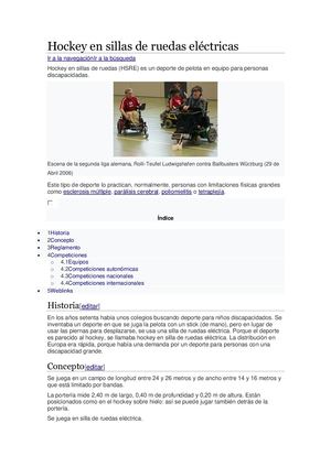 Hockey En Sillas De Ruedas Eléctricas