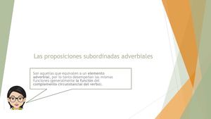 Las Proposiciones Subordinadas Adverbiales