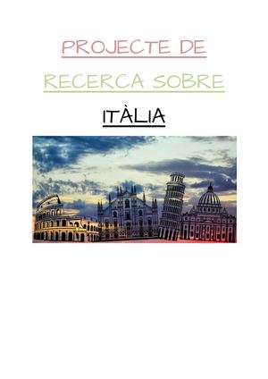Projecte De Recerca Italia