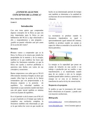 Conoces Algunos Conceptos De La Fisica