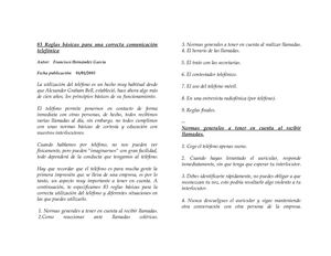 83 Reglas Comunicacion Telefonica