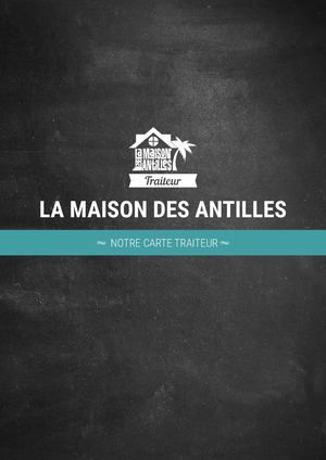 Carte Traiteur Final La Maison Des Antilles