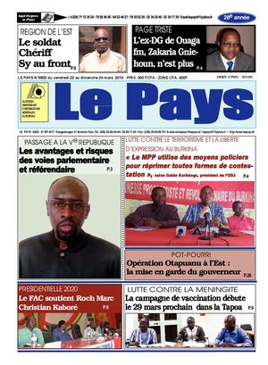 Le Pays Du 22 Au 24:03:2019