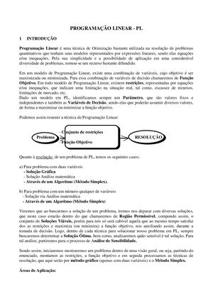 Programação Linear Modelagem