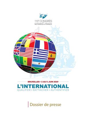 115eme Congrès des Notaires - L'International