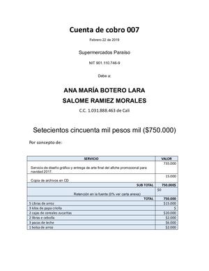 Cuenta De Cobro 007