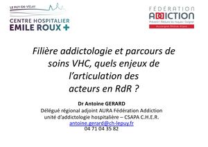 Filière addictologie et parcours de soins VHC, quels enjeux de l’articulation des acteurs en RdR ?