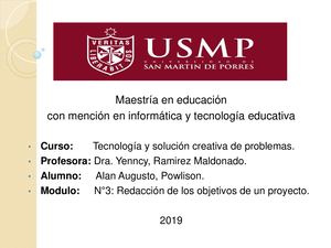Redacción De Objetivos De Un Proyecto