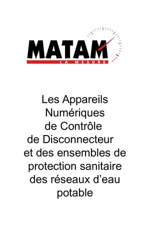 MATAM Documentation appareils controle disconnecteur ANCD