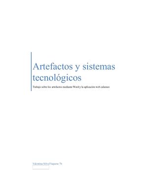 Artefactos Y Sistemas Tecnológicos