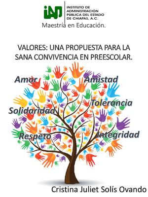 Valores Una Propuesta Para La Sana Convivencia En Preescolar