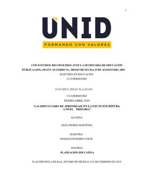 Primera Entrega Proyecto Planeación Educativa