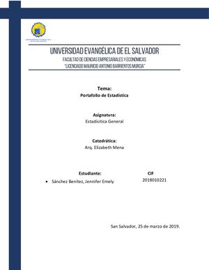 Portafolio De Estadistica