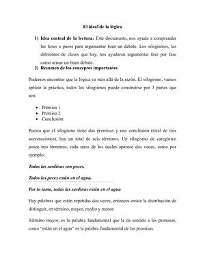 El Ideal De La Lógica Lógica Retorica