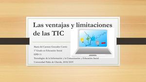 Ventajas E Inconvenientes Tic Mª Carmen González Cortés