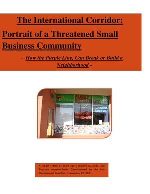 The International Corridor Portrait Of A Threatened Small Business Community Nove 22 2011final