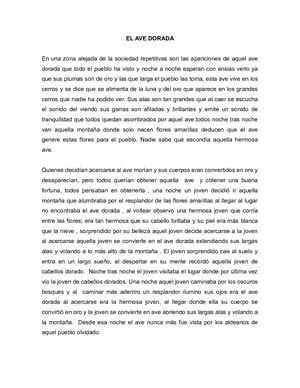 Tatiana Marquez Mito El Ave Dorada