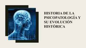 Historia De La Psicopatología Y Su Evolución Histórica
