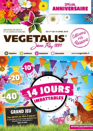 Les jours anniversaire VEGETALIS !