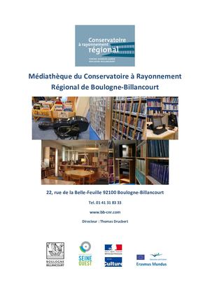 Médiathèque du Conservatoire à Rayonnement Régional De Boulogne-Billancourt (directeur : Thomas Drucbert)