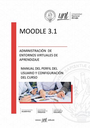 Edición y configuración del curso en moodle