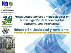 MEMORIAS VI CIRCULO POSTDOCTORADO EDUCACIÓN, AMBIENTE Y SOCIEDAD