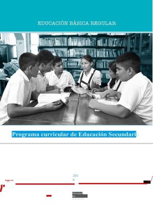 Programa Curricular Secundaria Educación Para El Trabajo