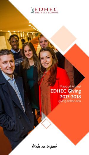 Rapport Annuel 2017-2018 - EDHEC Giving