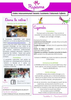 RIPAME - Newsletter Mars Avril 2019