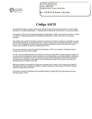 Codigo Ascii