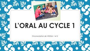 L'oral au cycle 1