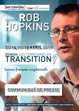 Tournée Rob Hopkins avril 2019 - communiqué de presse