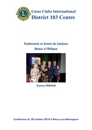 Brochure Conférence Antony Penaud