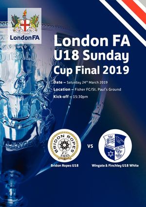 London FA U18 Sunday Cup Final Programme