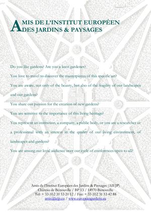 Dépliant AIEJP Version anglaise