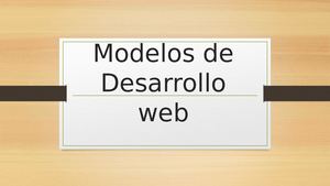 Modelos De Desarrollo Web